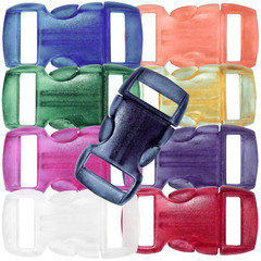 Paracord Planet 250 Pack of 3/8 Inch Clear/Translucent Buckles | Multiple Colors
