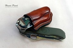 Custom Horizontal Cross Draw Sheath for Victorinox One Hand Soldier 2008 Knife