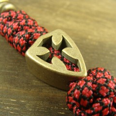 Brass “Cross” knife Lanyard Bead Paracord beads crafted for EDC gear XLH039