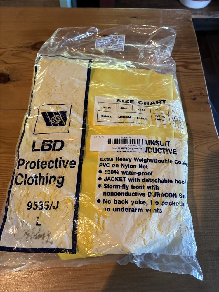 Yellow PVC rain jacket