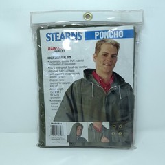 Stearns RainMaster Poncho Lightweight Adult Universal Size Army Green Jacket