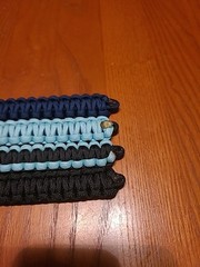 7″ Paracord Bracelet With Copper Wire Core – 4 Pack – GITD, Black, & Navy