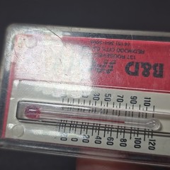 Vtg Hong Kong B&D Sports Zip-O-Gage Zipperpull Thermometer Keychain