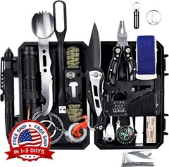 Kit De Supervivencia 60 En 1, Equipo Y Equipo De Supervivencia Potente Negro US.