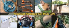 Paracord Reflective 1000lb, 50/100/200/500/1000ft 4mm, 13 Strand Parachute Spool