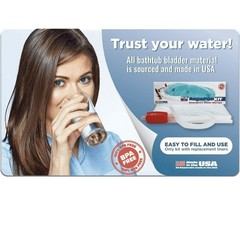 AquaPod Kit 65 gal Emergency Water Storage Drinking Water Container Home Bathtub