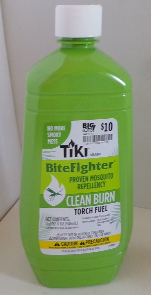 Tiki BiteFighter Torch Fuel 32oz Clean Burn Mosquito Repellent Oil Refill NEW