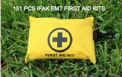 151 Pcs First Aid Kit Medical Emergency Trauma Military Survival Travel 2 Sets
