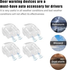 4PCS Deer Warning Whistles – Enhance Vehicle Safety, Prevent Animal Collisions