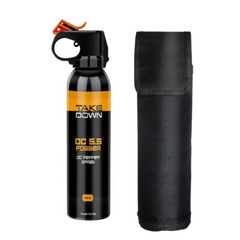Take Down Pepper Spray OC S.S Fogger 11oz w/ Holster Self Defense
