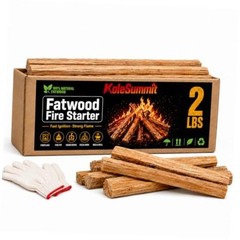 Fatwood Fire Starter Sticks 2 lb, Natural Pine Kindling Wood Fire 2lbs Fatwood