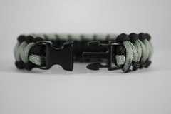 550 Paracord Survival Bracelet Cobra Black/Foliage «Made in the USA»