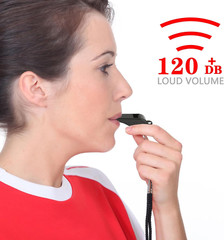 Whistle, Whistle for Coaches, Plastic Whistles for Adults, Coach Whistles with L