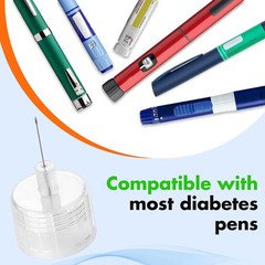 Sterile Ultra-Thin Wall 31G 8mm 5/16″ Universal Fit Pen Tips Set 16 Pack