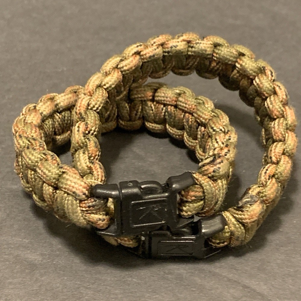 Green Desert Camo Strand Paracord Bracelets Camping Hunting Nature