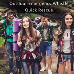35 Pieces Emergency Whistle with Keychain, Aluminum Emergency Survival Whistle f