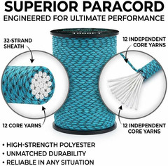 Paracord 1000Lb | 1000 250 100 50Ft Paracord