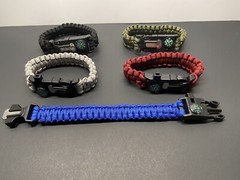 5 PK Paracord Bracelet, Survival Bracelet Tactical 5-in-1 Survival Band
