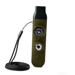 Multifunctional Survival Emergency Whistle for Kids with Compass army green