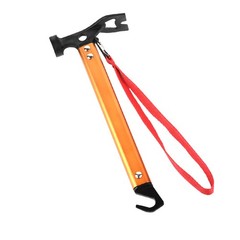 Carbon Steel Aluminum Camping Hammer, 12″ Small Lightweight Orange