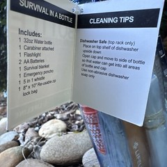 Lifeline Survival In A Bottle 9 Pieces 32oz Camping Hiking Backpacking Blue