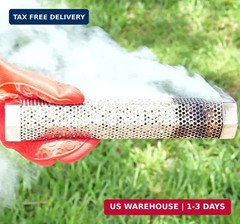 LIZZQ Premium Pellet Smoker Tube 12″ (Set of 2) – 5 Hours of Billowing Smoke, Ho