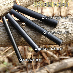 4 Inch Long Drilled Ferro Rods Flint and Steel Ferrocerium Rod with a Lanyard Ho