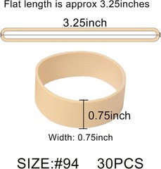 AMUU Rubber Bands Size #94 Black 30pcs Tactical Wide Beige