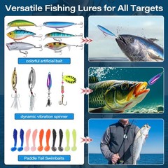 Fishing Tackle Box with Lures,72Pcs Lures…