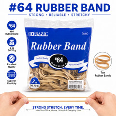 [Pack of 2] Bazic #64 Rubber Bands 2 oz 3 1/2 x 1/4 in 8.9 x 0.64 cm