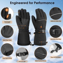 Minthouz Heated Gloves For Women Men7.4V Rechargeable Heated Gloves