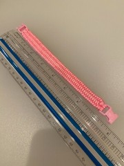 Paracord 95 Survival MINI Trilobite Bracelet / Ankle Handmade Light Pink 7 3/4″