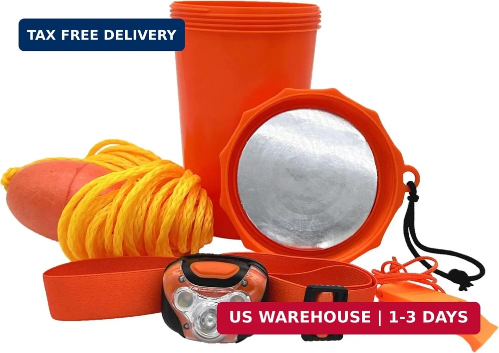 Pelican Nautical Safety Kit for Paddle Sports, Water Sport & Boating – Orange