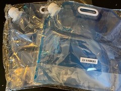 2 Reusable 10L Water Bags for Camping, Emergency, Survival, Hurricane