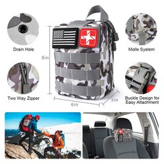 Survival Kit, 251 Pcs Gear First Aid Kit with Large, Camouflage