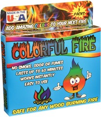 Vibrant Colorful Fire 3-Pack Tinder for Bright, Odorless Flame Colors –