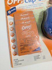 NEW RARE Off! Clip On Fan Circulated Mosquito Repellent & 4 Refills Odorless NIB
