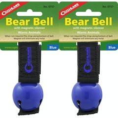Coghlan’s Bear Bell with Magnetic Silencer – Blue (2-Pack)