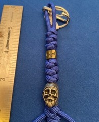paracord keychain. bag, purse, backpack, jacket zipper pull. Holy Grail Knight