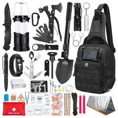 Survival Kit, 265 Pcs, First Aid Kit, Bug Out Bag, Hiking Gear Essentials, Em…