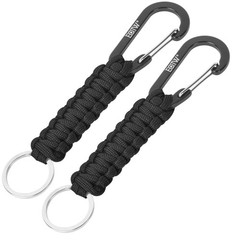 Paracord Keychain for Men Women Paracord Carabiner Backpack Keychain with Alu…