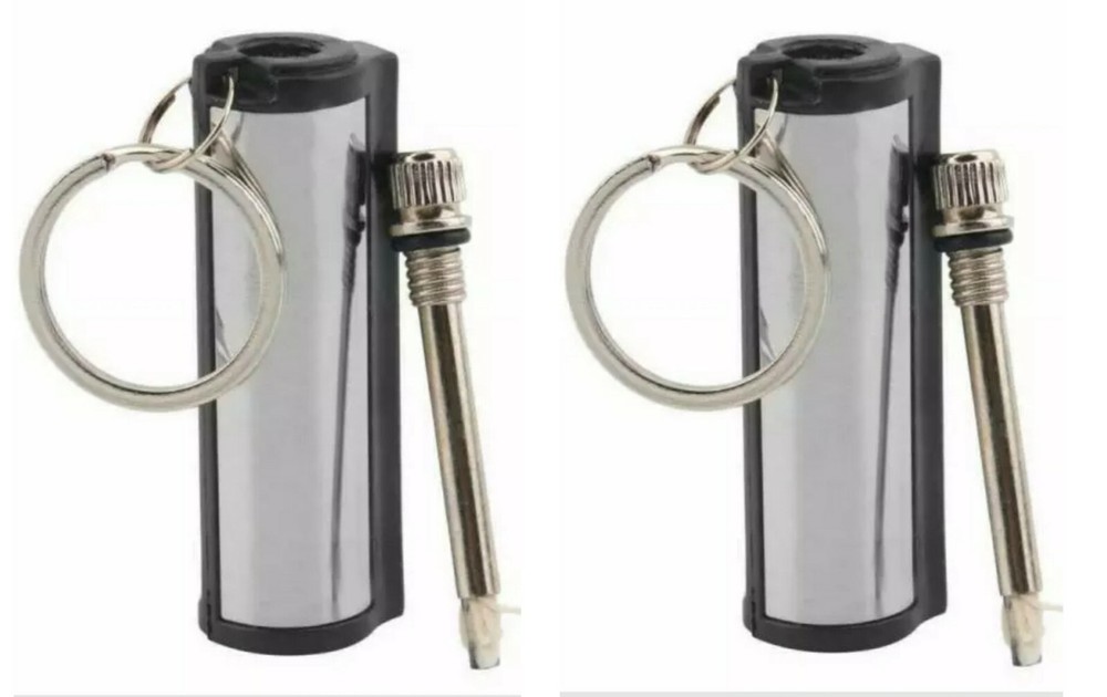 Lot of 2 Striker Match Permanent Lighter Fire Starter Emergency Waterproof Tool