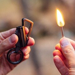 Portable Permanent Match Keychain Lighter & Bottle Opener for Outdoor Adventures