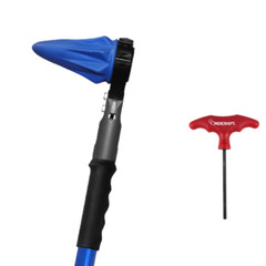 Zubin Axe Survival hiking **BLUE ** anodized Alum. 52 » staff with Slingshot