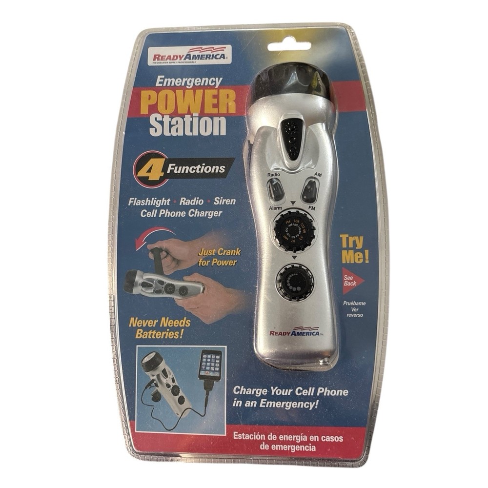 Ready America Emergency Power Station Flashlight Phone Charger Radio