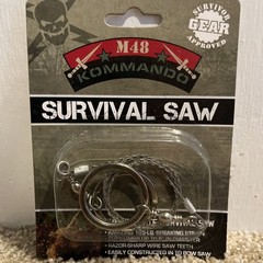 Survival Saw Outdoors Camping Hunting Emergency Gear – BONUS opened Saw Free
