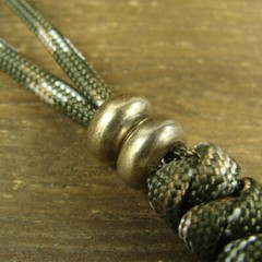 Brass “Skull” knife Lanyard Bead Paracord beads crafted for EDC gear XLH022