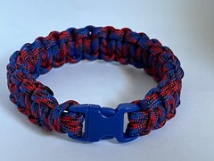 Blue/Red Paracord Bracelet – made in USA