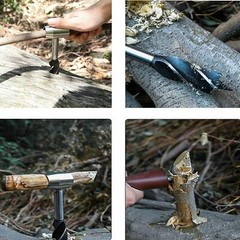 Outdoor Survival Tool Wood Drill Manual Hand Auger Wrench for Bushcraft Settlers