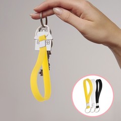 Silicone Wrist Lanyard Keychain 6Pcs Key Ring in Various Colors